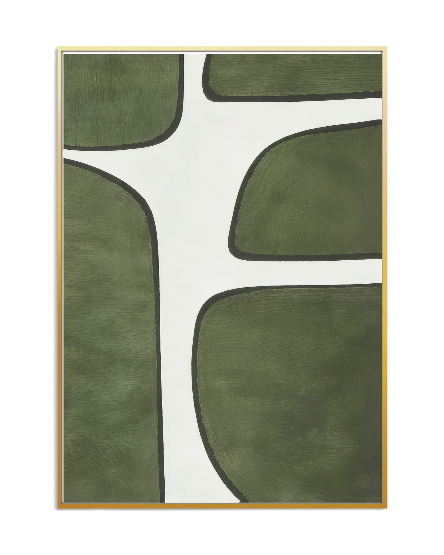 Sage Green Abstract Geometric Canvas Print Wall Art | CP196