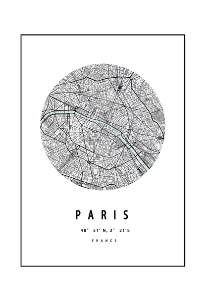 London New York Paris City Map Canvas Print Wall Art 50x70 cm Set Triptych | CP143