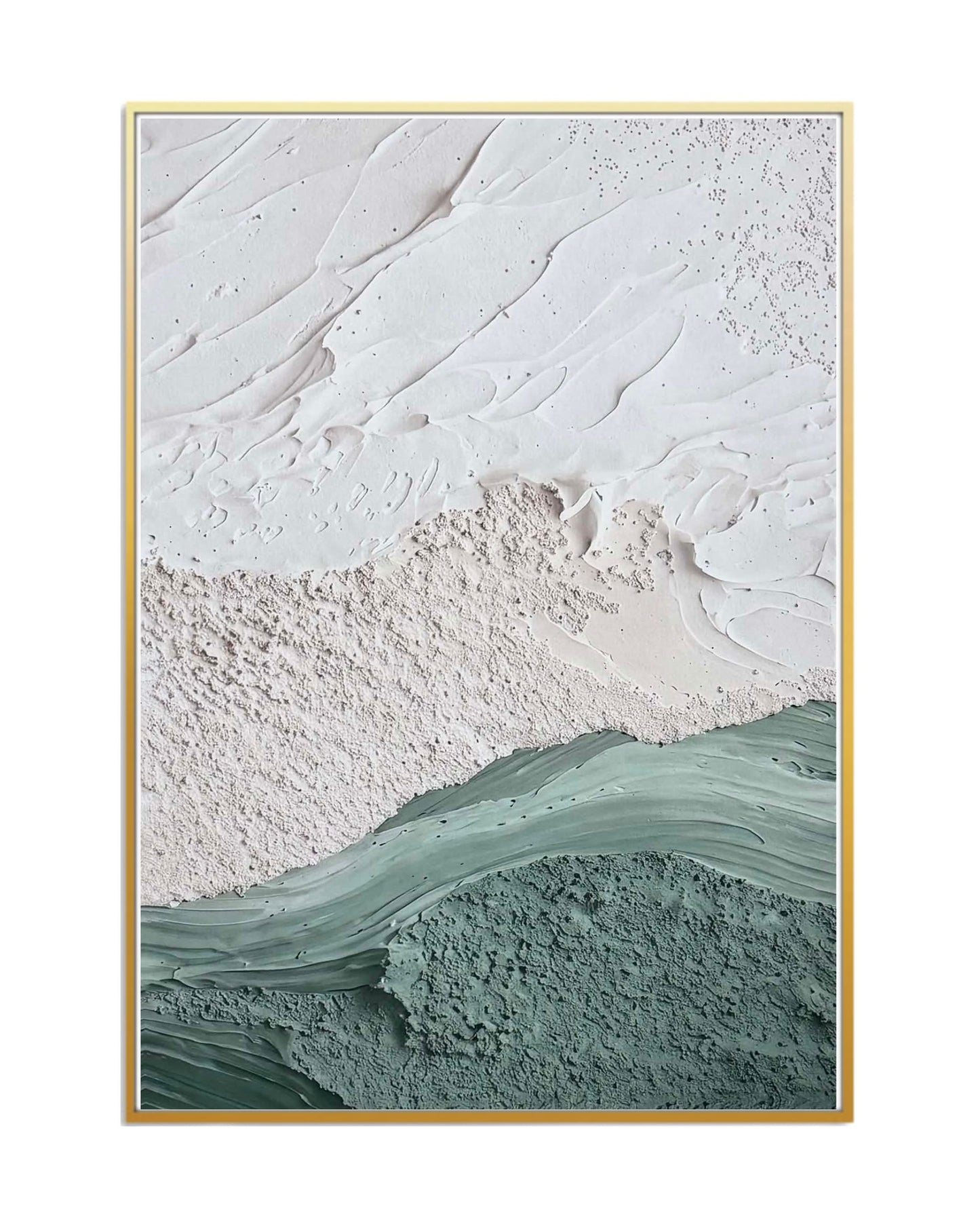 Deep Green and Mint Abstract Triptych Canvas Print Wall Art | CP216