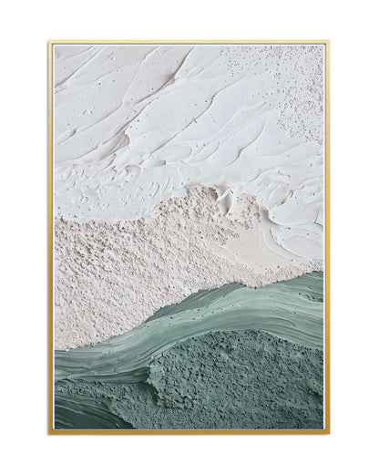 Deep Green and Mint Abstract Triptych Canvas Print Wall Art | CP216