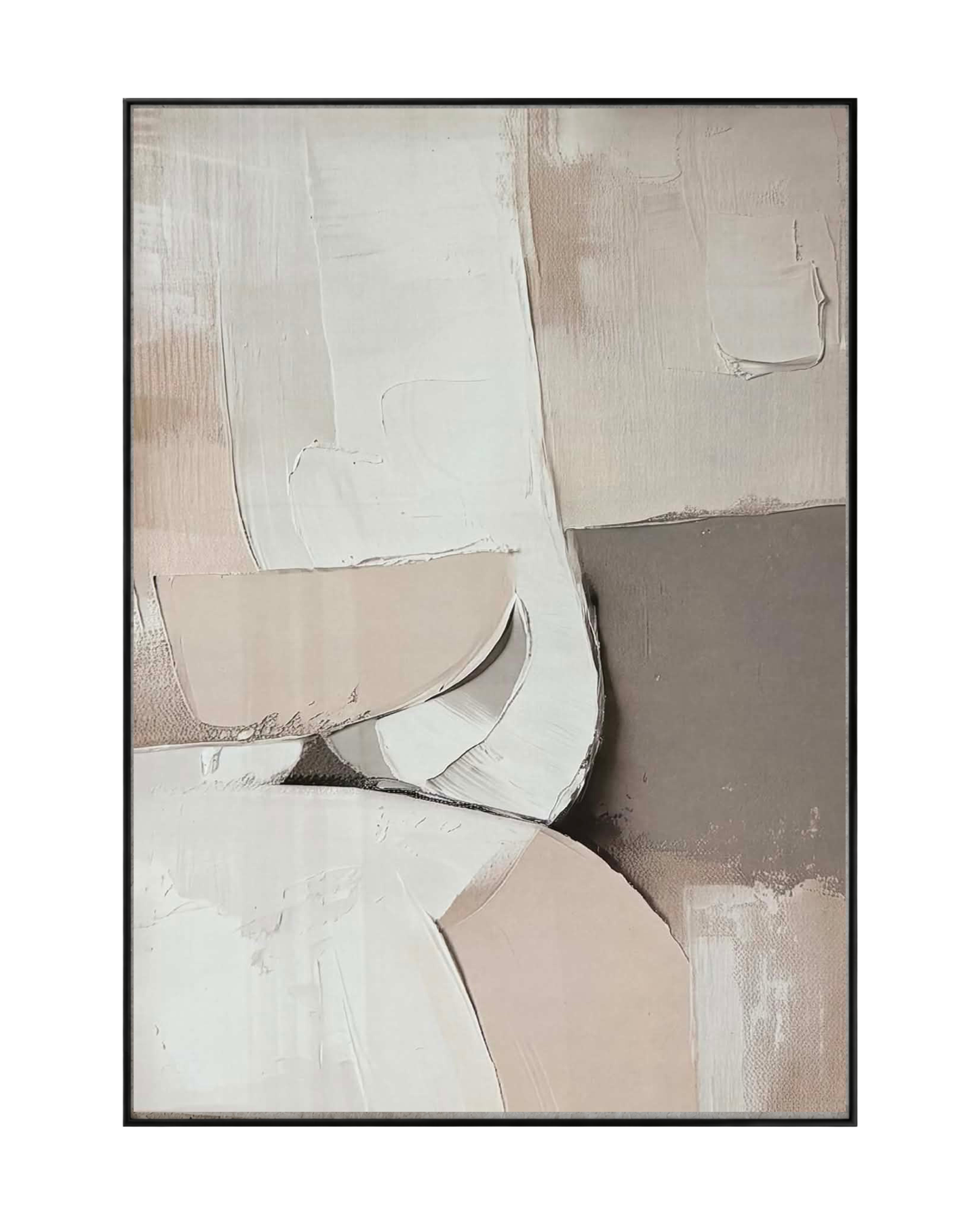 Beige Taupe and Cream Abstract Triptych Canvas Print Wall Art | CP213