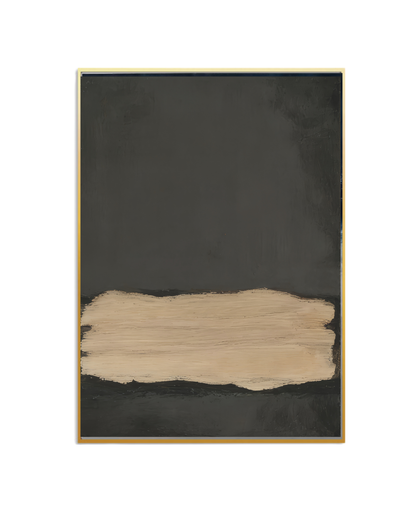 Black and Beige Abstract Horizon Canvas Print Wall Art | CP202