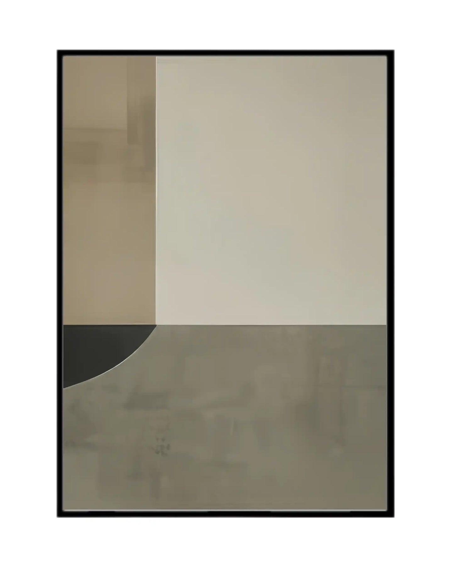 Taupe and Sage Geometric Abstract Triptych Canvas Print Wall Art | CP197