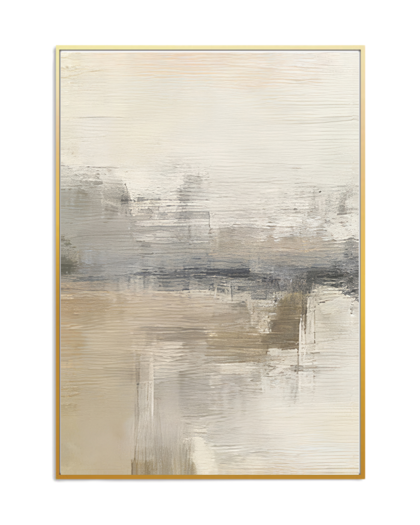 Beige and Grey Abstract Horizon Canvas Print Wall Art | CP200
