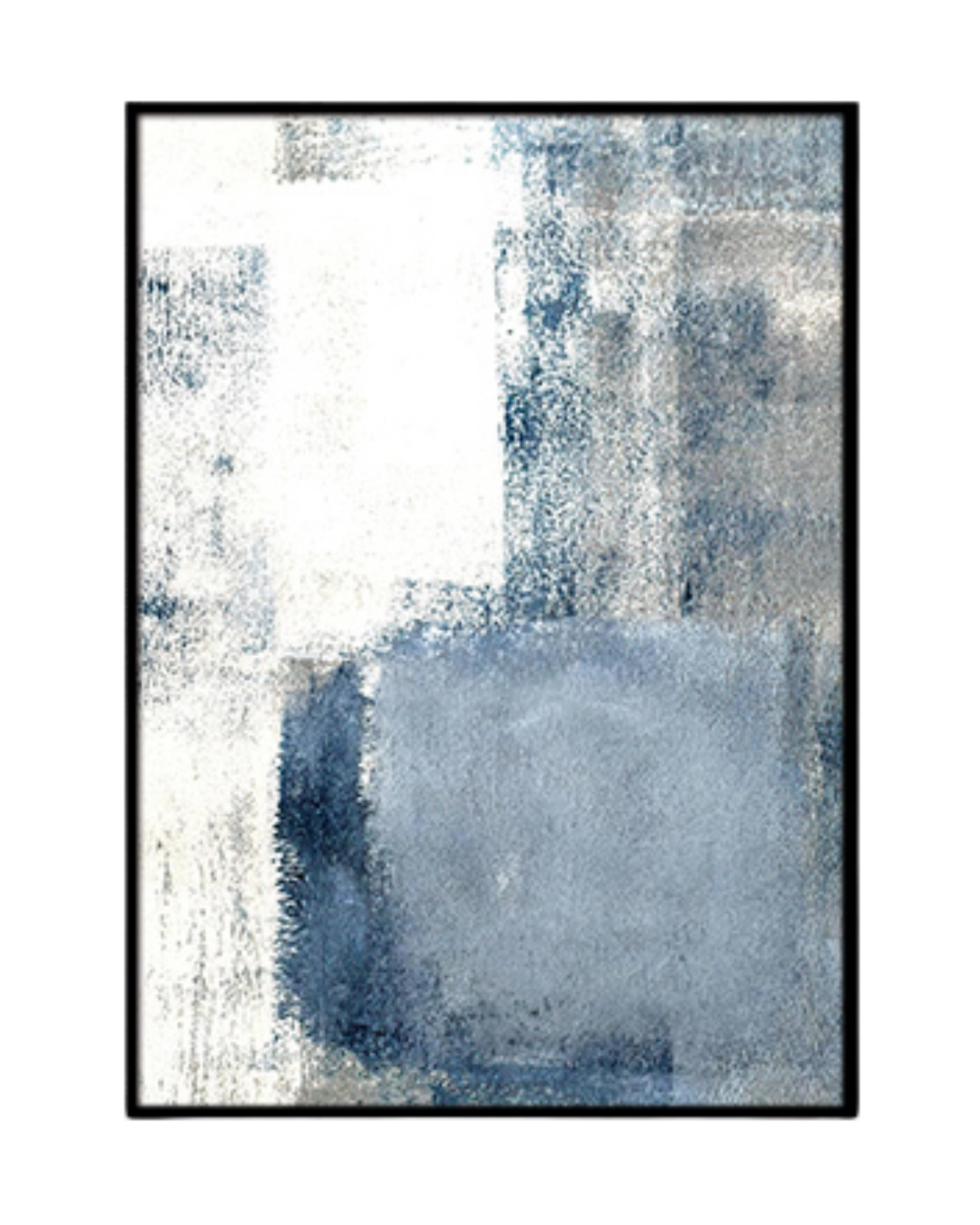 Blue Grey and White Abstract Canvas Print Wall Art | CP187