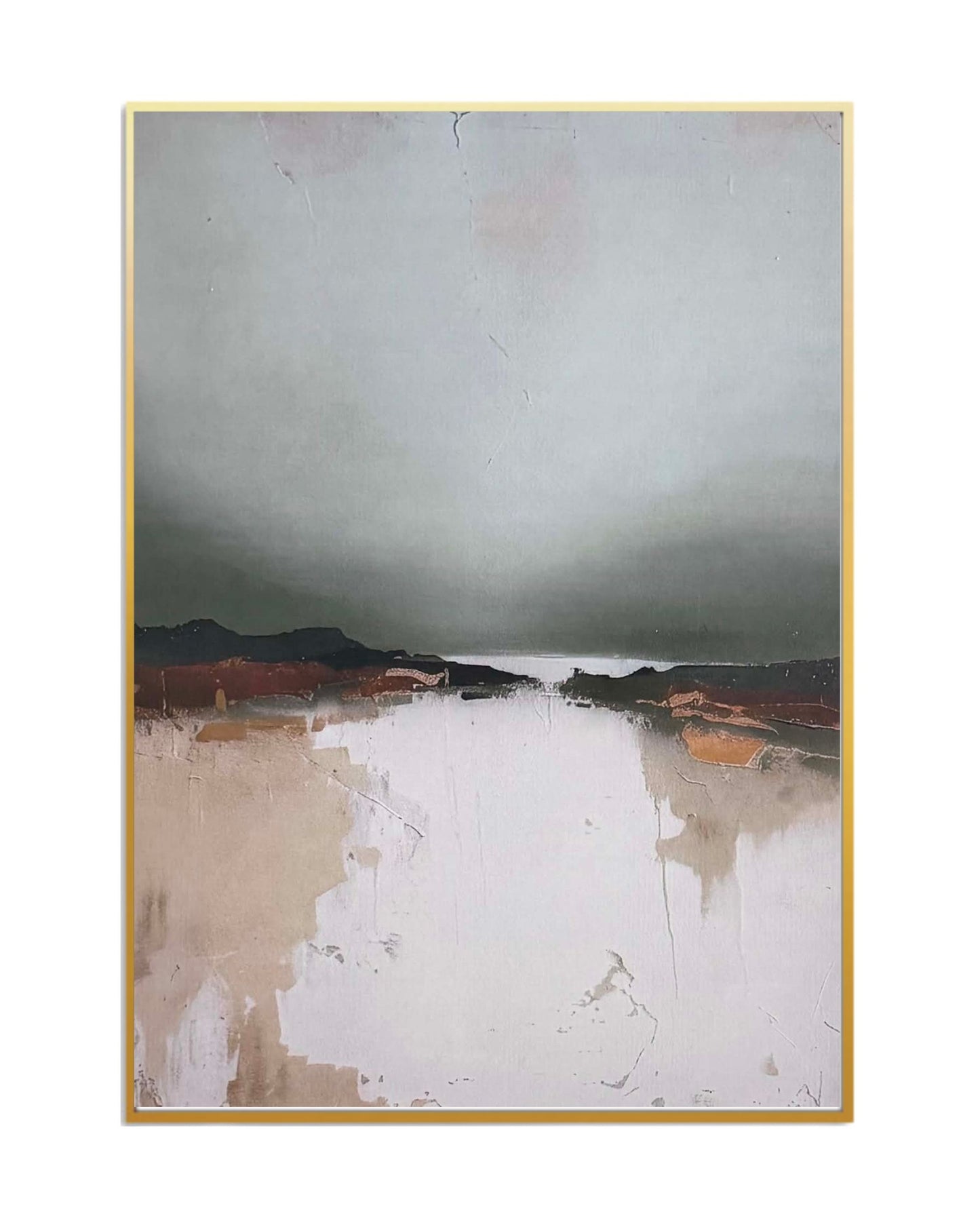Sage Green and Earthy Abstract Triptych Canvas Print Wall Art | CP215
