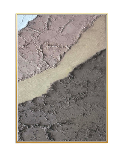 Muted Mauve and Earthy Taupe Abstract Triptych Canvas Print Wall Art | CP217