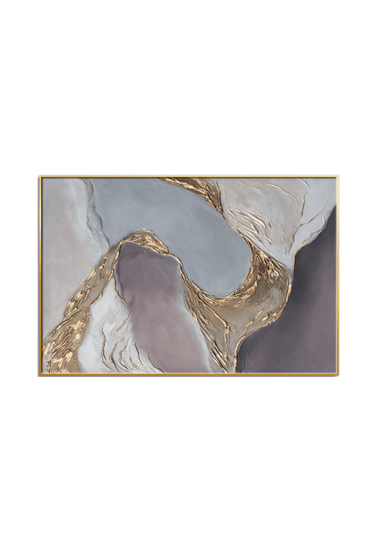 CP119 Soft Purple and Gold Canvas Print Wall Decor