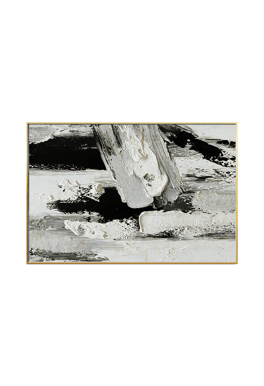CP120 Black and White Abstract Canvas Print Wall Decor