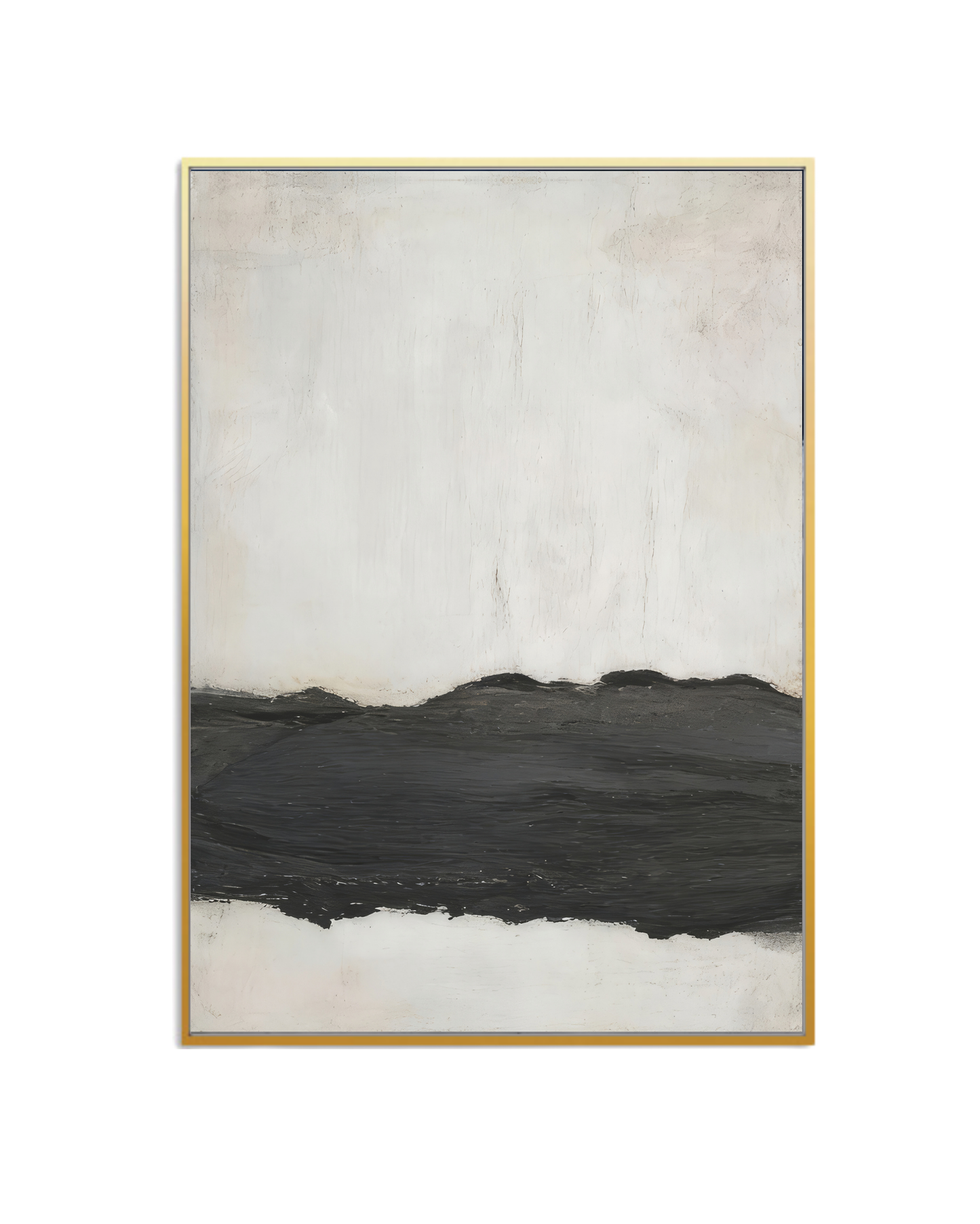 Black and Beige Abstract Horizon Canvas Print Wall Art | CP202