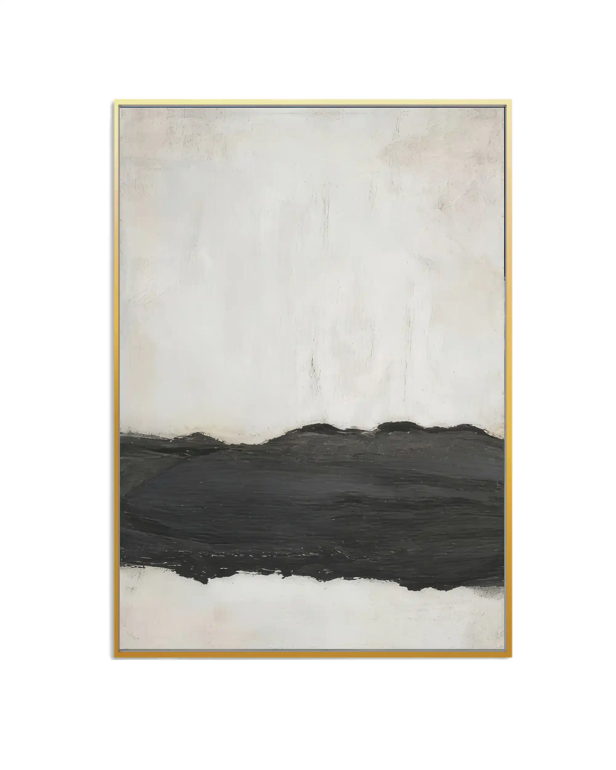 Black and Beige Abstract Horizon Triptych Canvas Print Wall Art | CP202