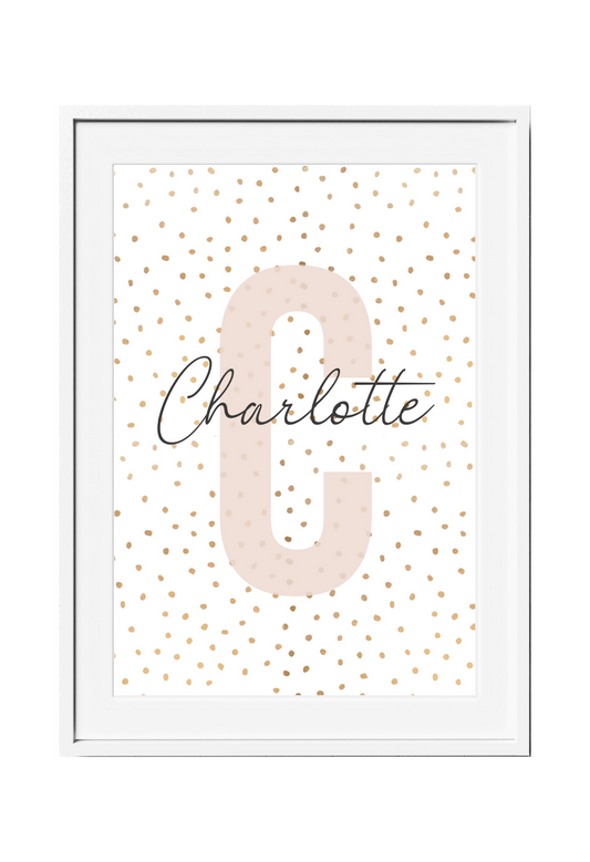 Personalized Kids Name Art - Pink