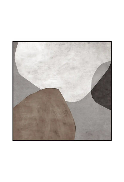 Brown Beige and Grey Abstract Diptych Canvas Print Wall Art | CP027126