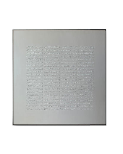 Japandi Heavy Textured Linear Grid Hand-Painted Canvas Wall Art | HPS10