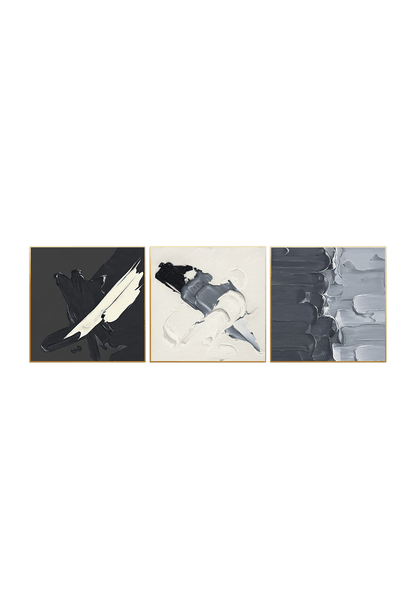 CP024025026 Black, White and Gray Abstract Design Canvas Prints Wall Decor