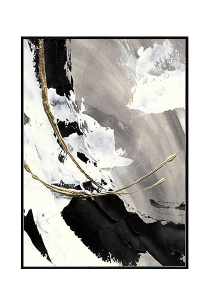 Black Grey and White Abstract Diptych Canvas Print Wall Art | CP056057