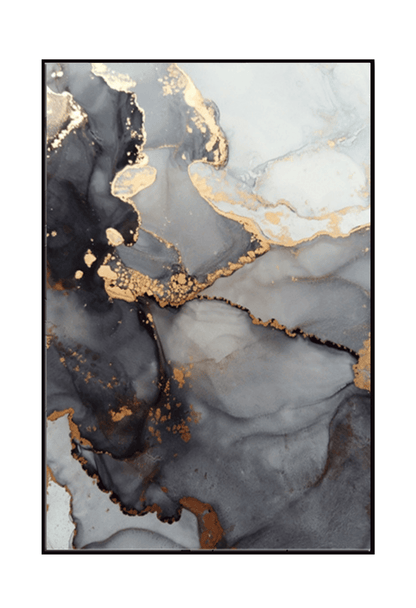 CP062063 Abstract Black, Grey and Orange Canvas Prints Wall Decor