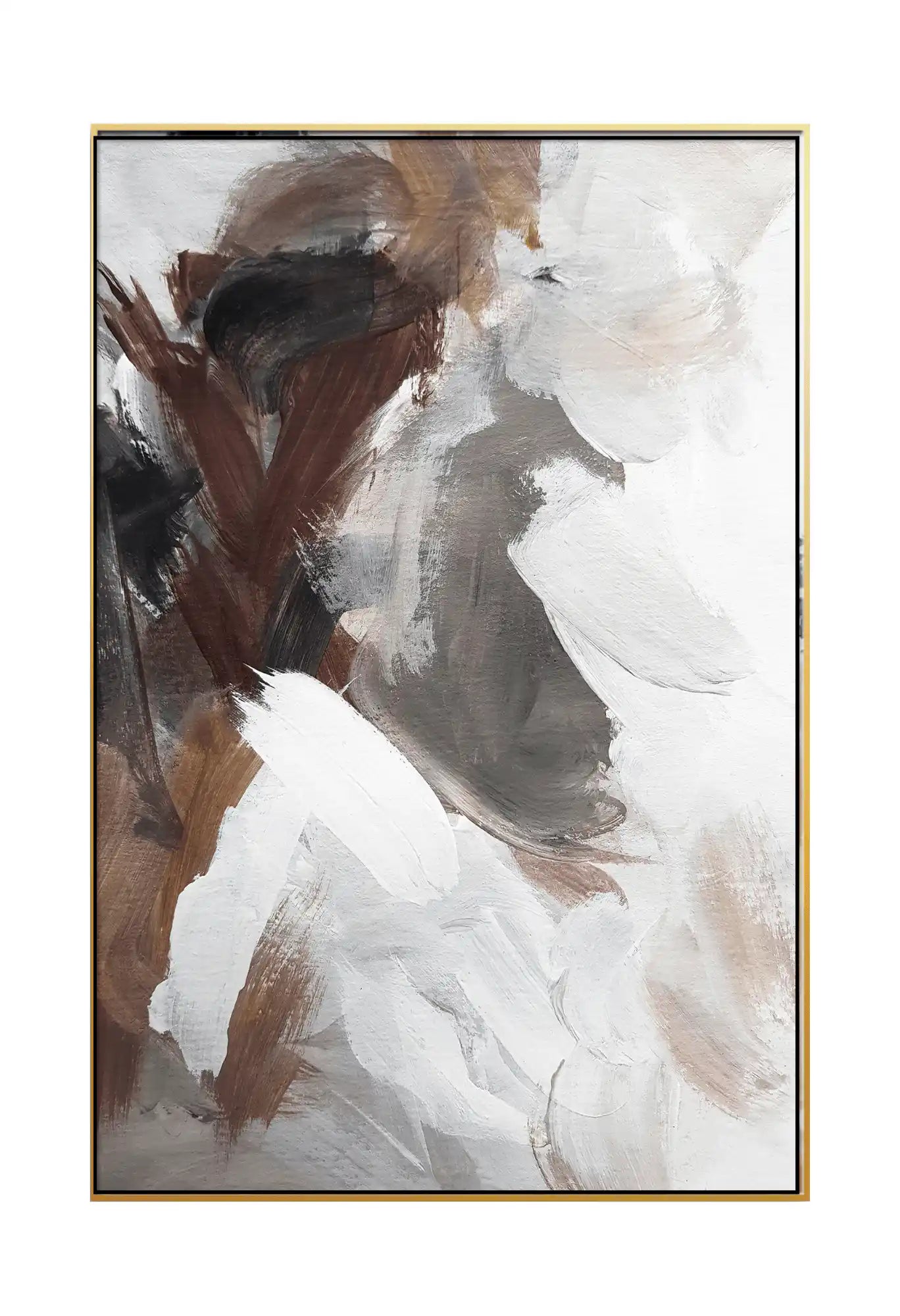 Brown and Beige Abstract Diptych Canvas Print Wall Art | CP129130
