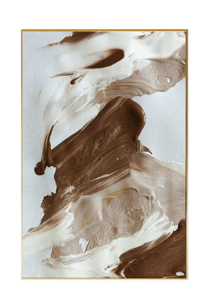 Brown and Beige Abstract Diptych Canvas Print Wall Art | CP129130