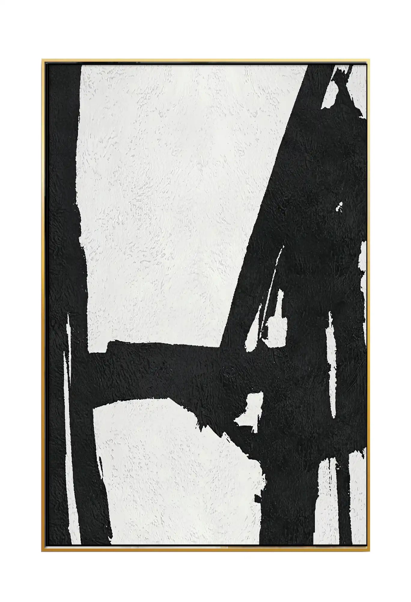 Black and White Abstract Diptych Canvas Print Wall Art | CP135136