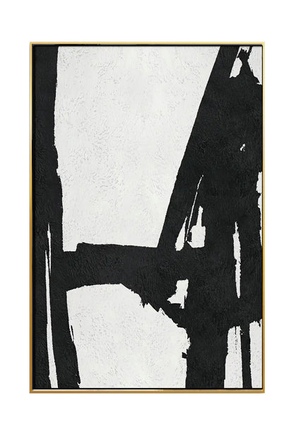 Black and White Abstract Diptych Canvas Print Wall Art | CP135136
