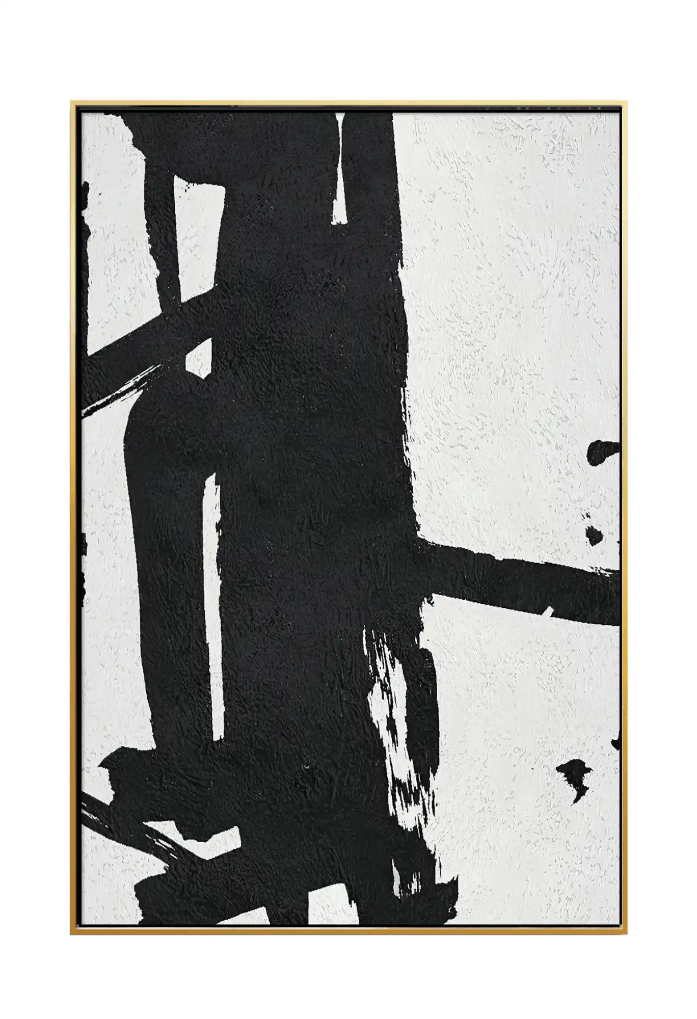Black and White Abstract Diptych Canvas Print Wall Art | CP135136