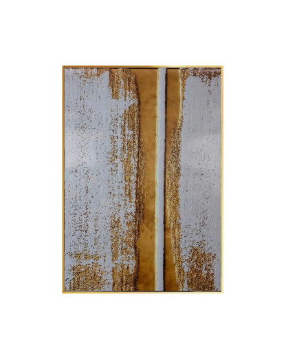 Black and Gold Abstract Torn Layers Oversize Canvas Print Wall Art | CP071