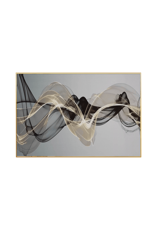 CP098 Neutral Black and Gold Abstract Canvas Print Wall Decor