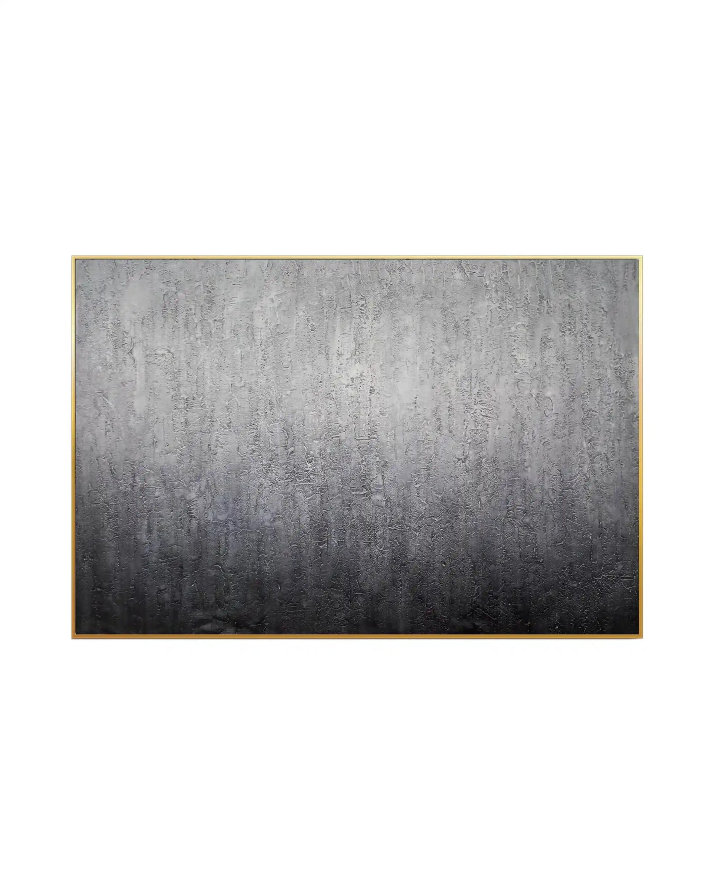 Muted Charcoal Grey Gradient Abstract Hand-Painted Canvas Art | HP032