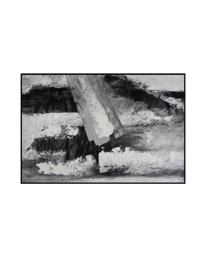 Monochrome Abstract Cross Hand-Painted Canvas Wall Art | HP029