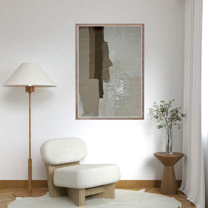 Earthy Layered Blocks Hand-Painted Canvas Wall Art 85x125 cm | HP068