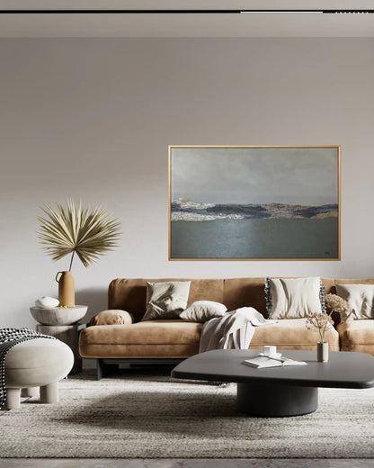 "Still Grounds" Original Hand-Painted Gold Foil Canvas Wall Art by Skye